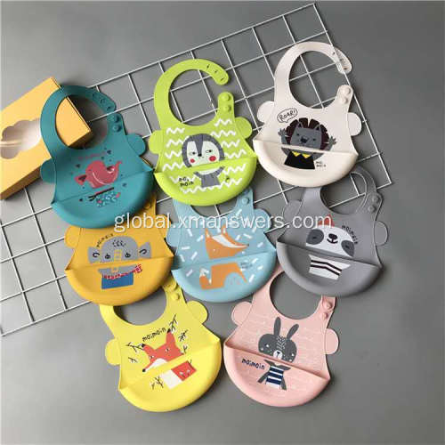 Silicone Infant  Products  Custom waterproof silicone baby bib with pocke Supplier